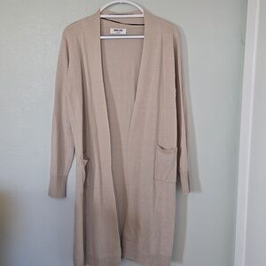 Double Zero | Tan Long Cardigan Size Medium